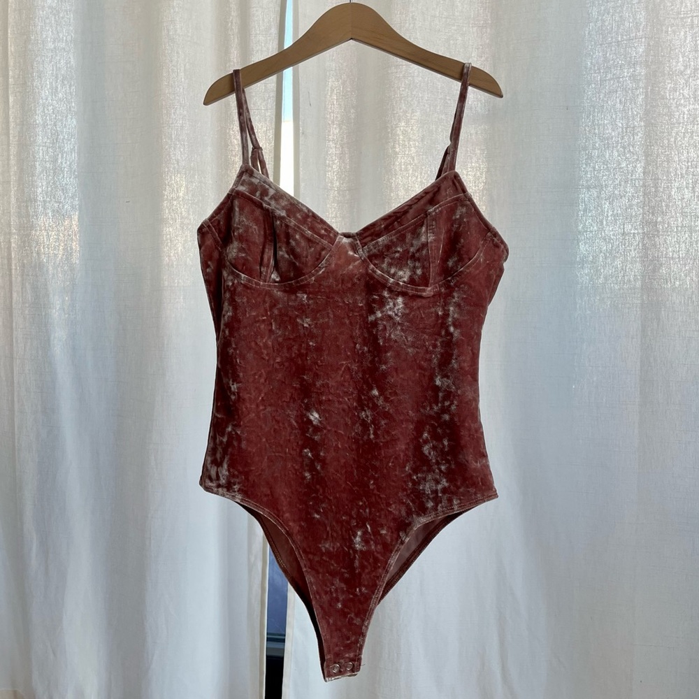 Velvet Bustier Bodysuit